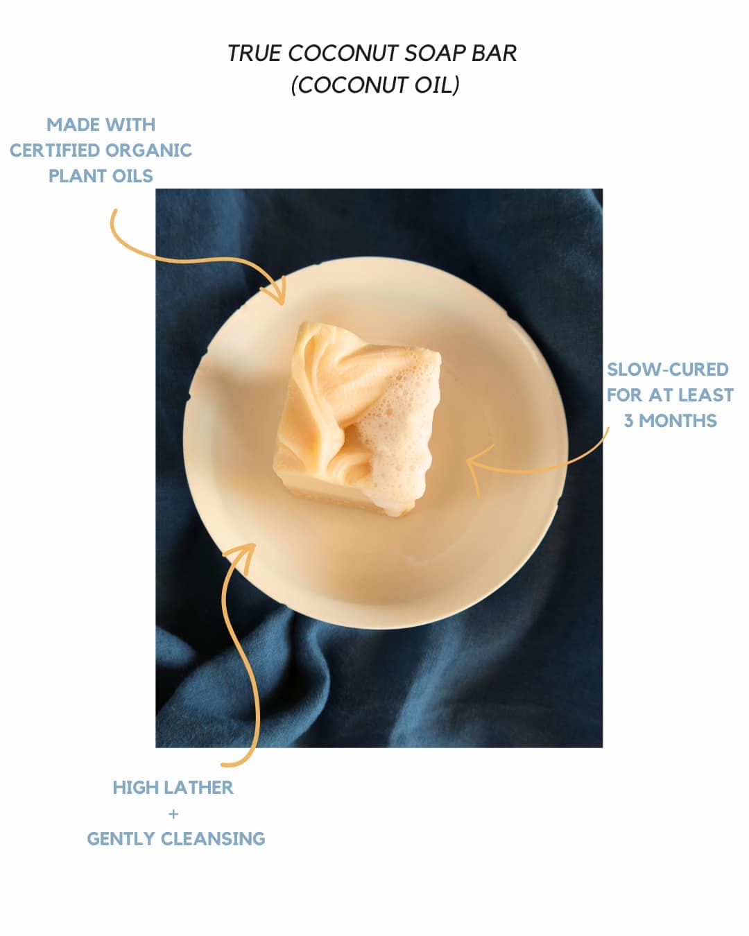 True Coconut Soap Bar (Coconut Oil)